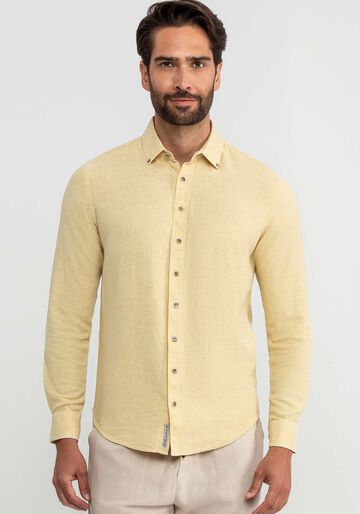 Camisa Masculina em Linho Tal Pai Tal Filho, AMARELO  ROSITA. Camisa Masculina em Linho Tal Pai Tal Filho, AMARELO  ROSITA, large.