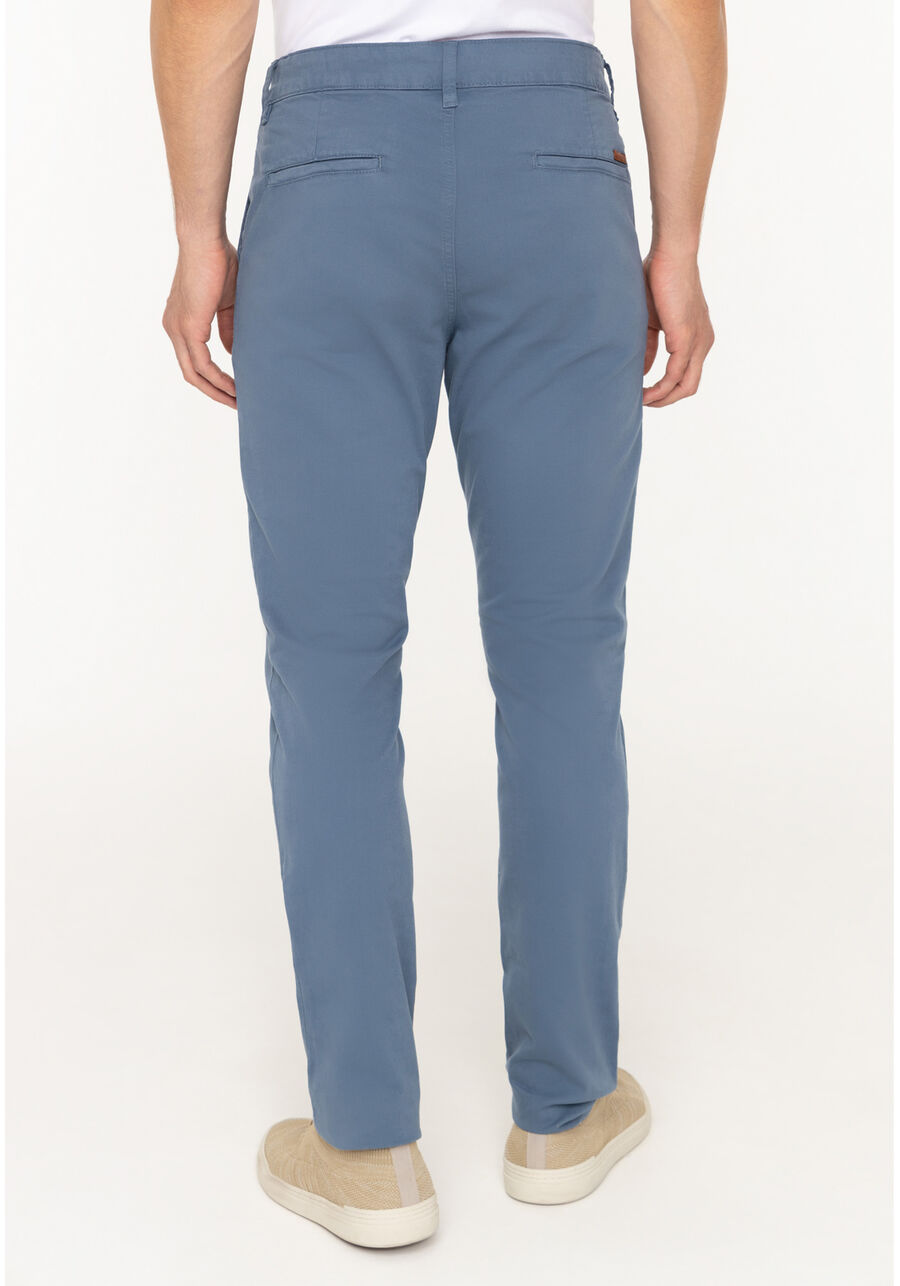 Calça Slim Turbofan Em Sarja Com Elastano, AZUL SEED. Calça Slim Turbofan Em Sarja Com Elastano, AZUL SEED, large.