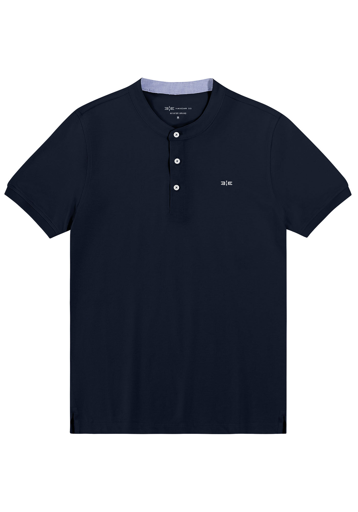 Camisa Gola Padre Masculina em Malha Piquet, MARINHO IMPERIO, large.