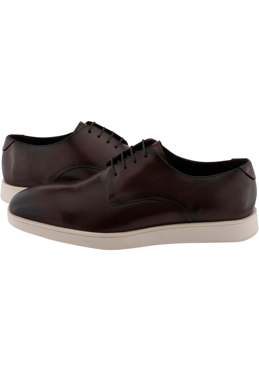 Sapato social de couro Santos Dumont, MARROM DARK COFFEE. Sapato social de couro Santos Dumont, MARROM DARK COFFEE, large.