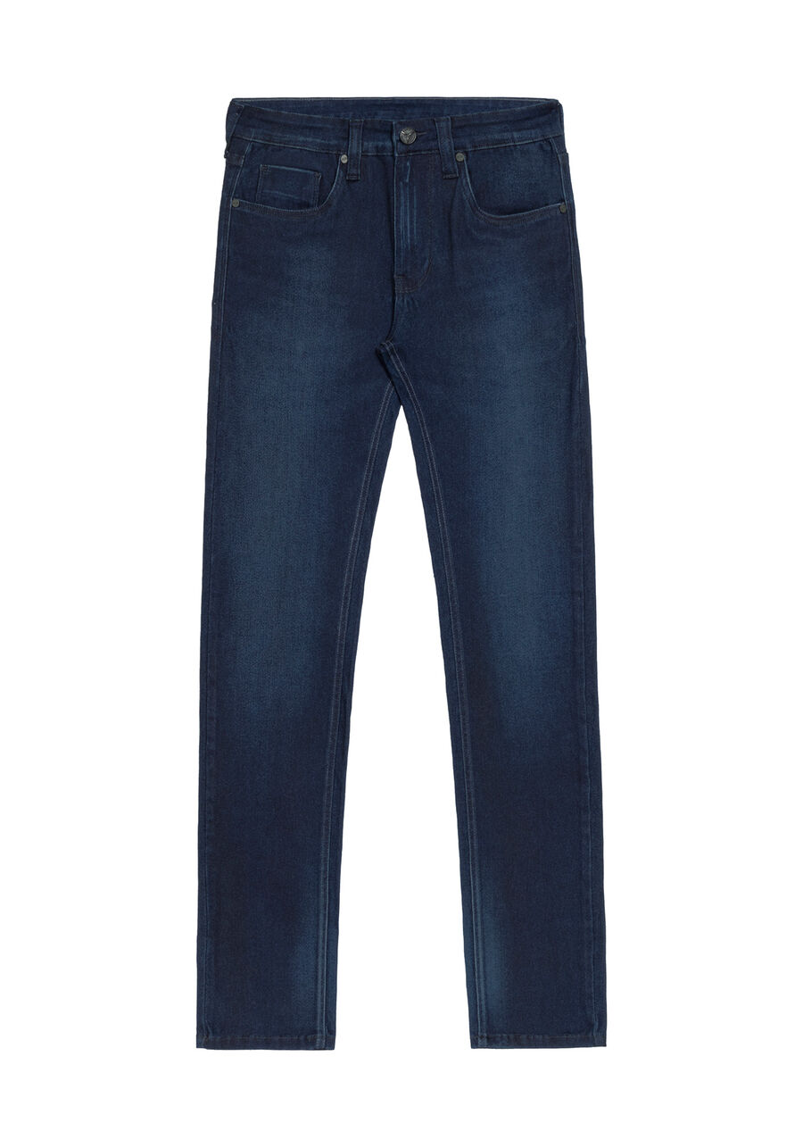 Calça Jeans Slim Turbofan, JEANS ESCURO. Calça Jeans Slim Turbofan, JEANS ESCURO, large.