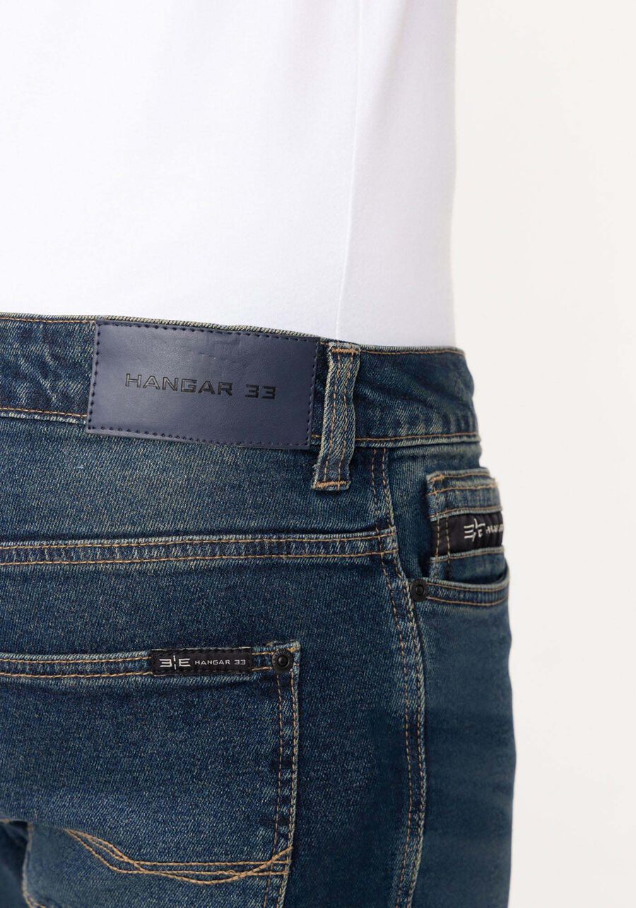 Calça Jeans Com Elastano Masculina Slim Turbofan, JEANS. Calça Jeans Com Elastano Masculina Slim Turbofan, JEANS, large.