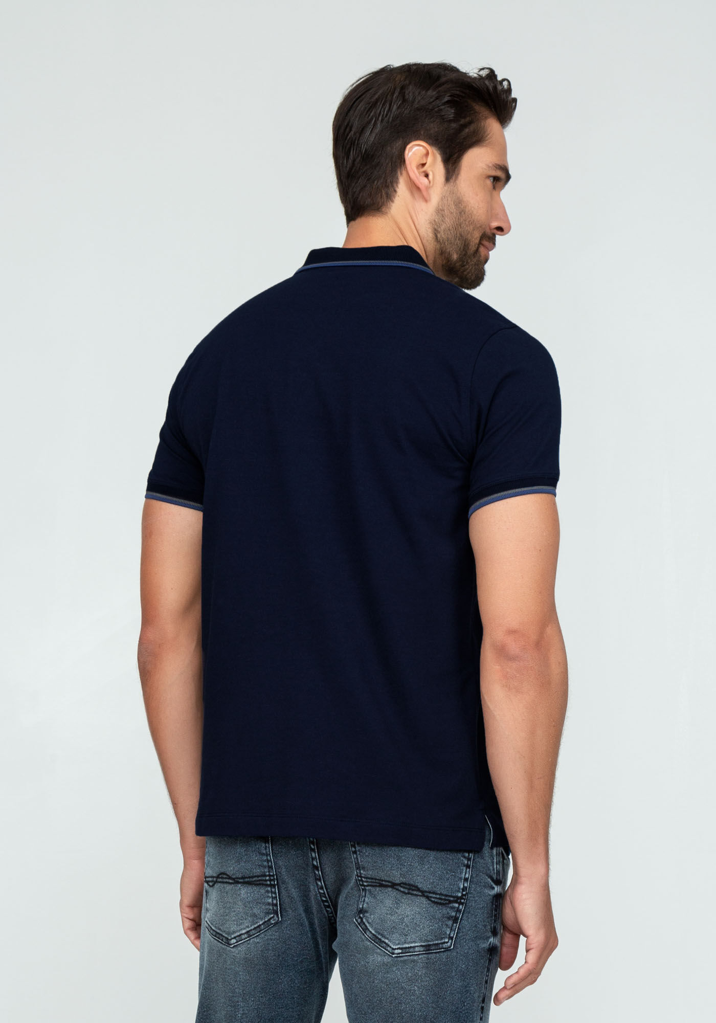 Camisa Polo Com Retil&iacute;nea, MARINHO IMPERIO, large.