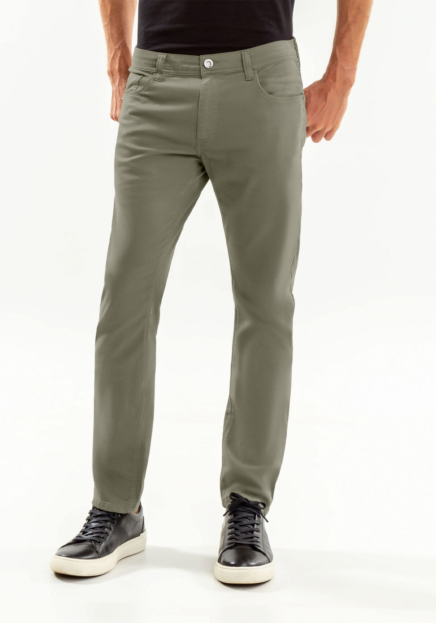 Cal&ccedil;a Sarja Masculina Slim TurboFan, VERDE VALVET, large.