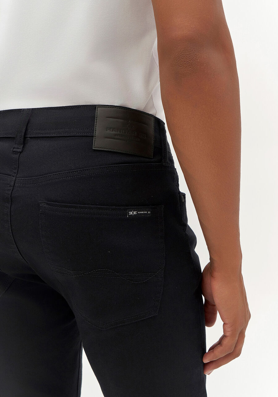 Calça Sarja Masculina Slim Clássicos, PRETO REATIVO. Calça Sarja Masculina Slim Clássicos, PRETO REATIVO, large.