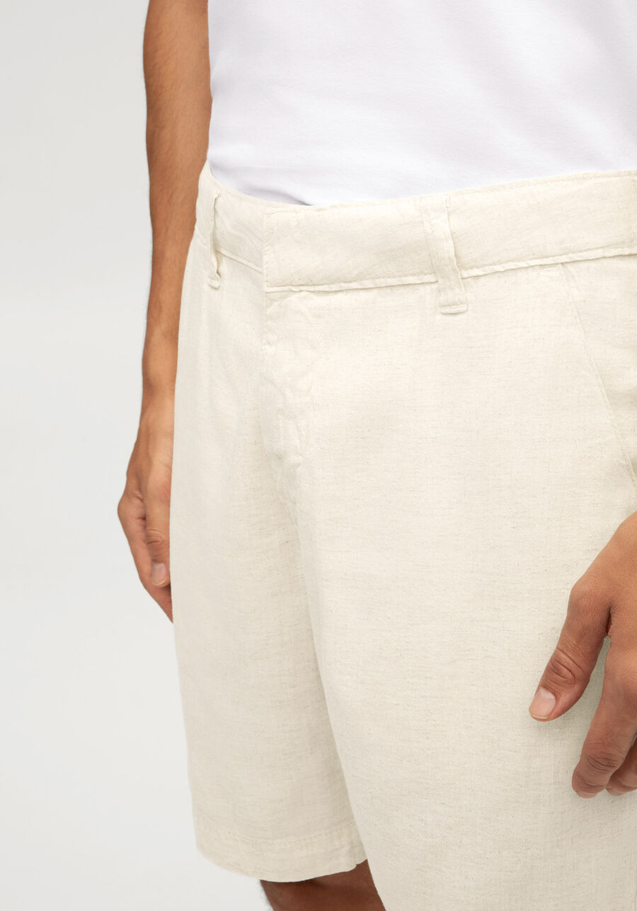 Bermuda Sarja Masculina Reta Alfaiataria, NATURAL. Bermuda Sarja Masculina Reta Alfaiataria, NATURAL, large.