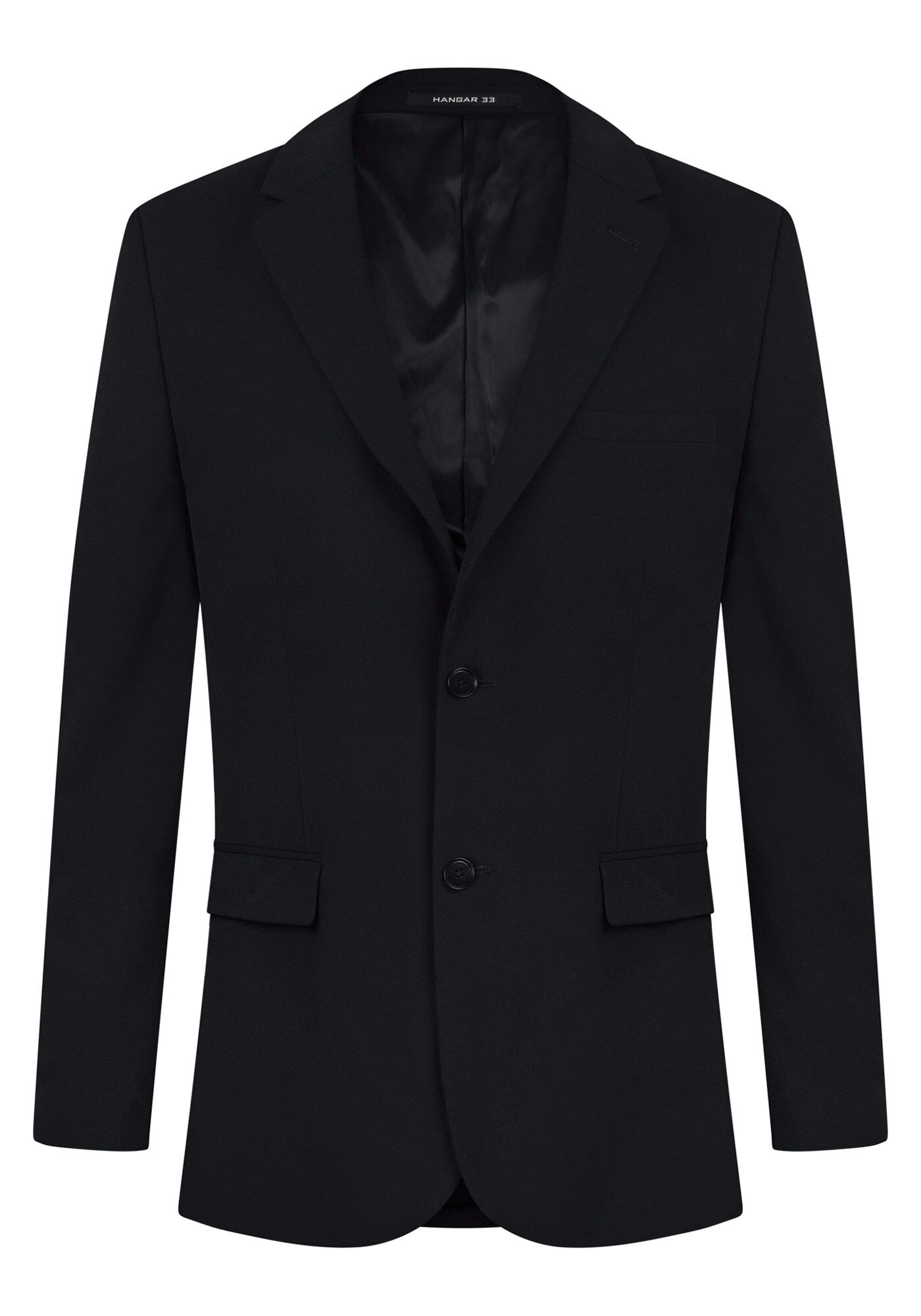 Blazer Slim Com Bot&otilde;es E Lapelas, PRETO REATIVO, large.
