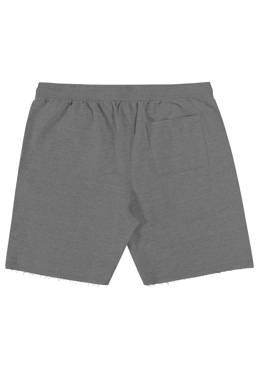 Bermuda em Moletom com bolso Big e Tall, MESCLA ESCURO. Bermuda em Moletom com bolso Big e Tall, MESCLA ESCURO, large.