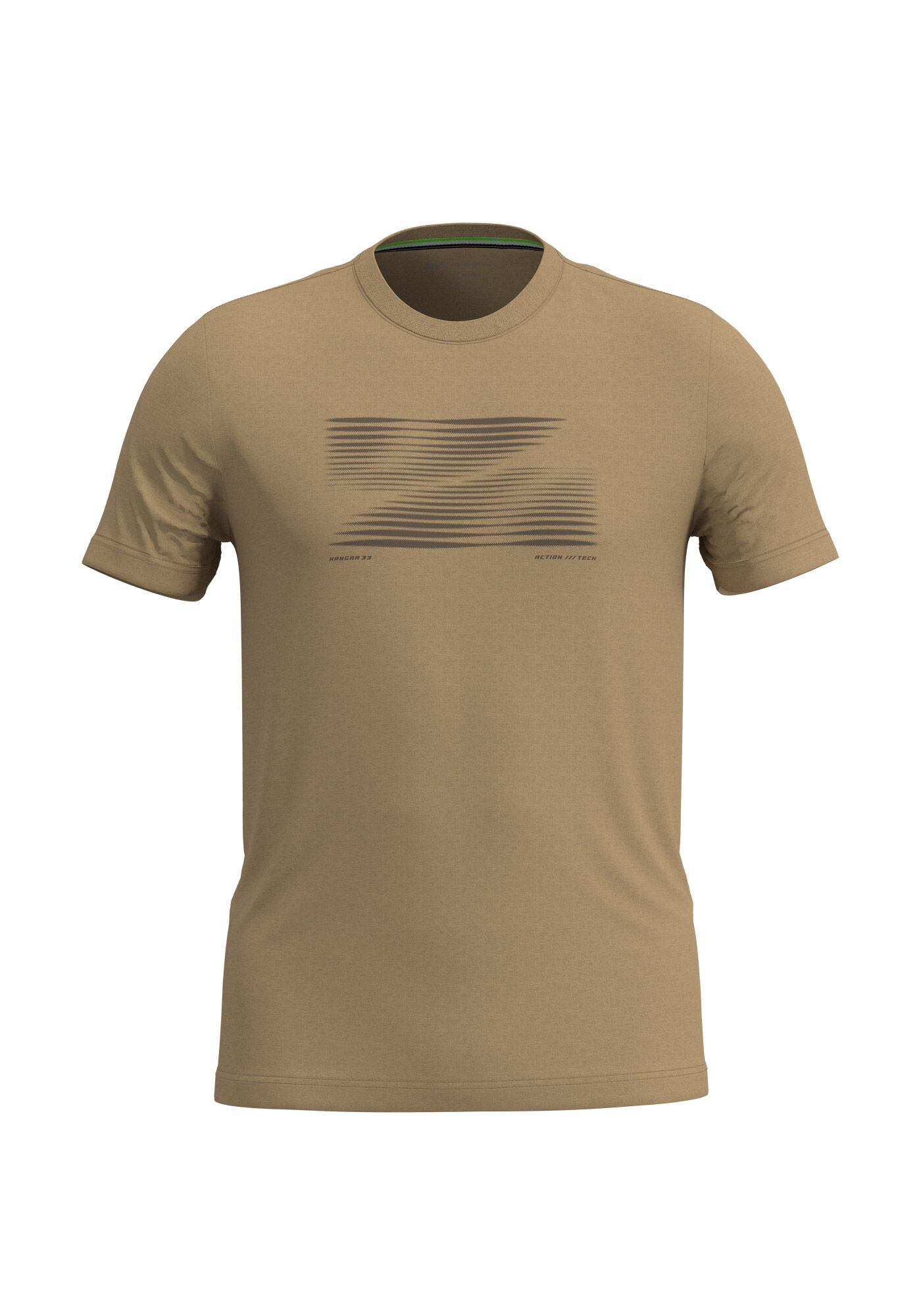 Camiseta Com Mangas Curtas E Estampa Em Malha Sustent&aacute;vel, BEGE MACCHIATO, large.