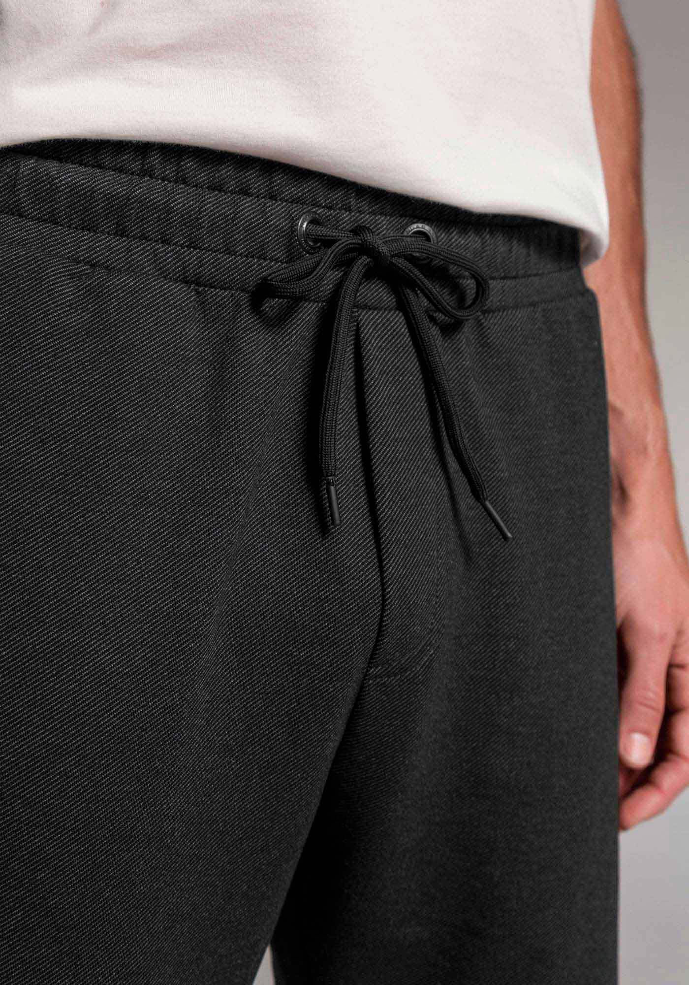 Bermuda Masculina em Moletom Denim, PRETO REATIVO, large.