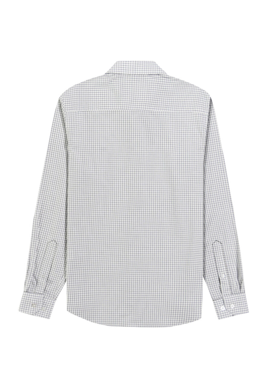 Camisa Masculina Slim Fit em Fio Egípcio, BRANCO. Camisa Masculina Slim Fit em Fio Egípcio, BRANCO, large.