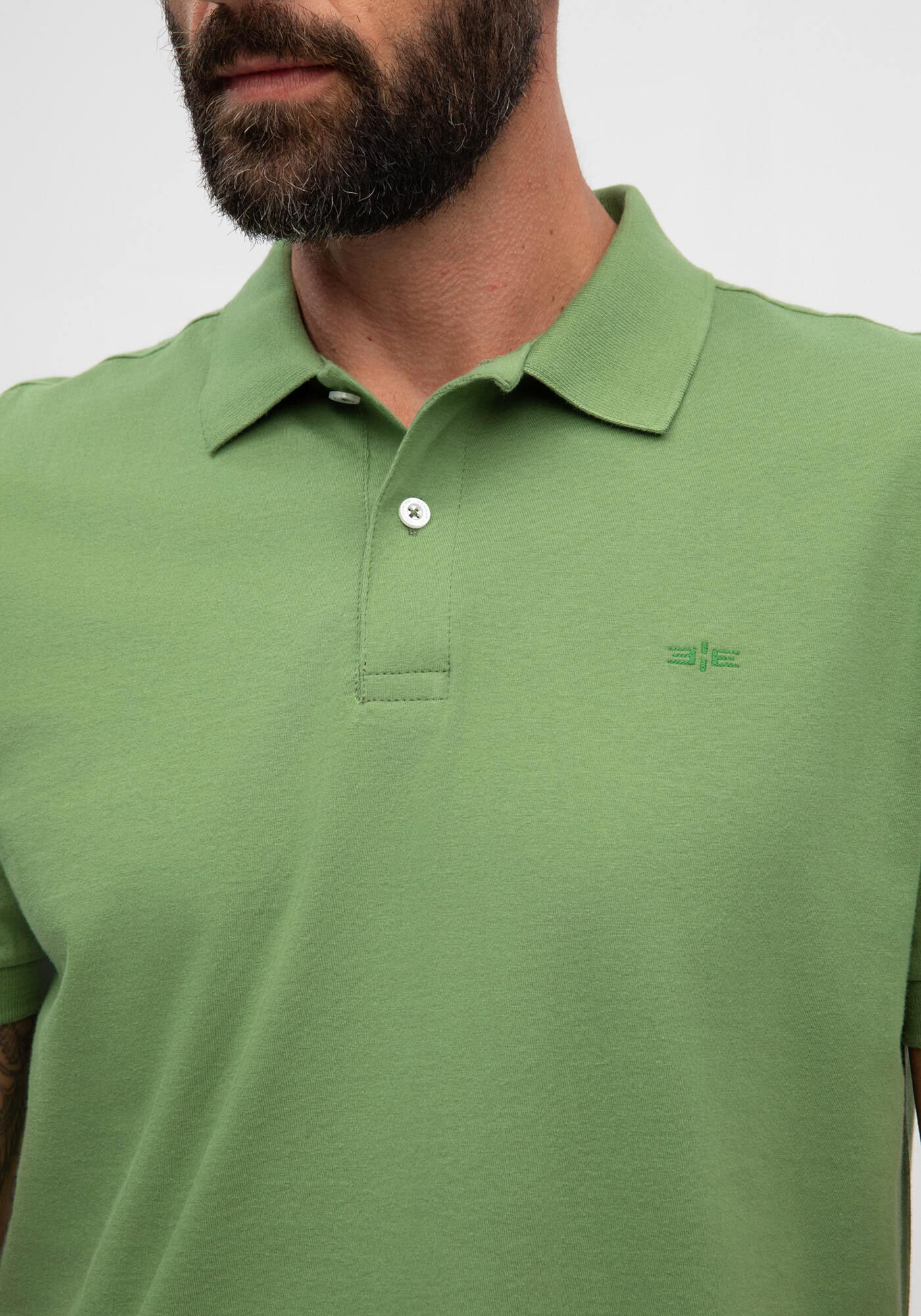 Camisa Polo Colors De Mangas Curtas Em Meia Malha De Algod&atilde;o, VERDE MOVIMENTO, large.