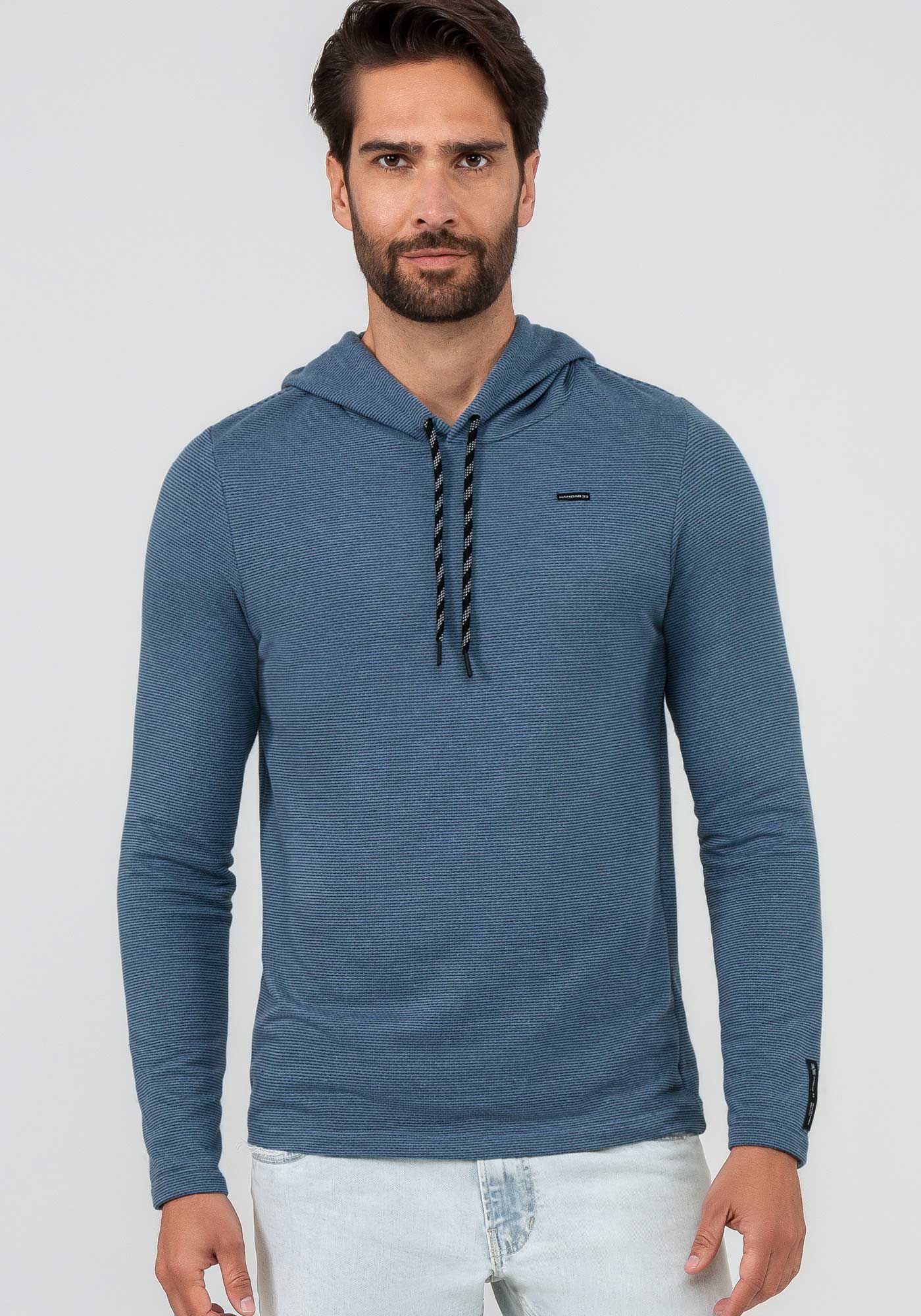 Camiseta Manga Longa Masculina com Capuz Hangar 33