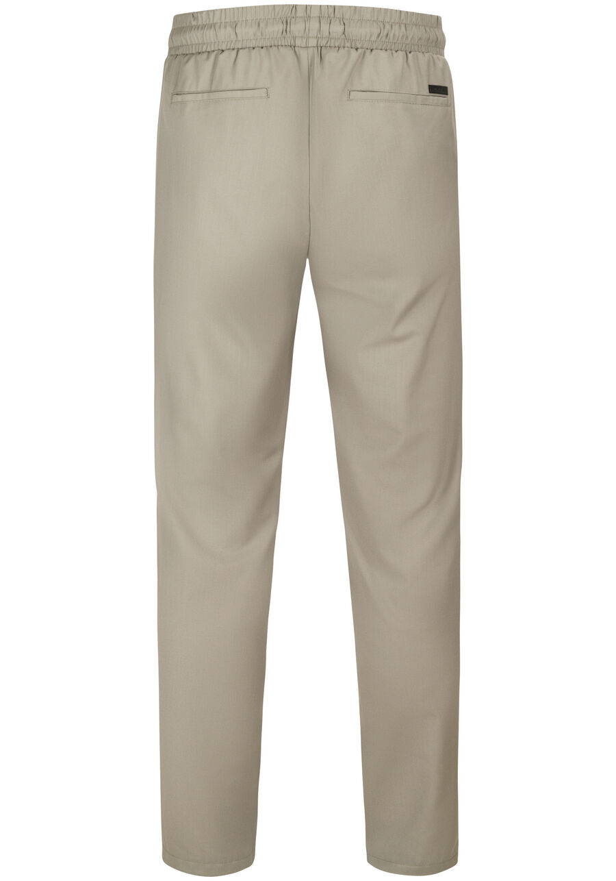 Calça Masculina em Tecido Alfaiataria com Cadarço, BEGE RUSSET. Calça Masculina em Tecido Alfaiataria com Cadarço, BEGE RUSSET, large.