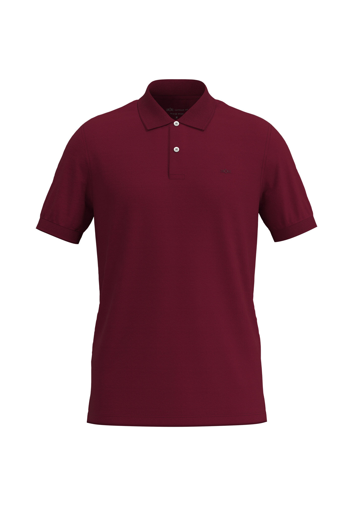 Camisa Polo De Mangas Curtas Colors Em Malha Mercerizada, BORDO BURN RED, large.