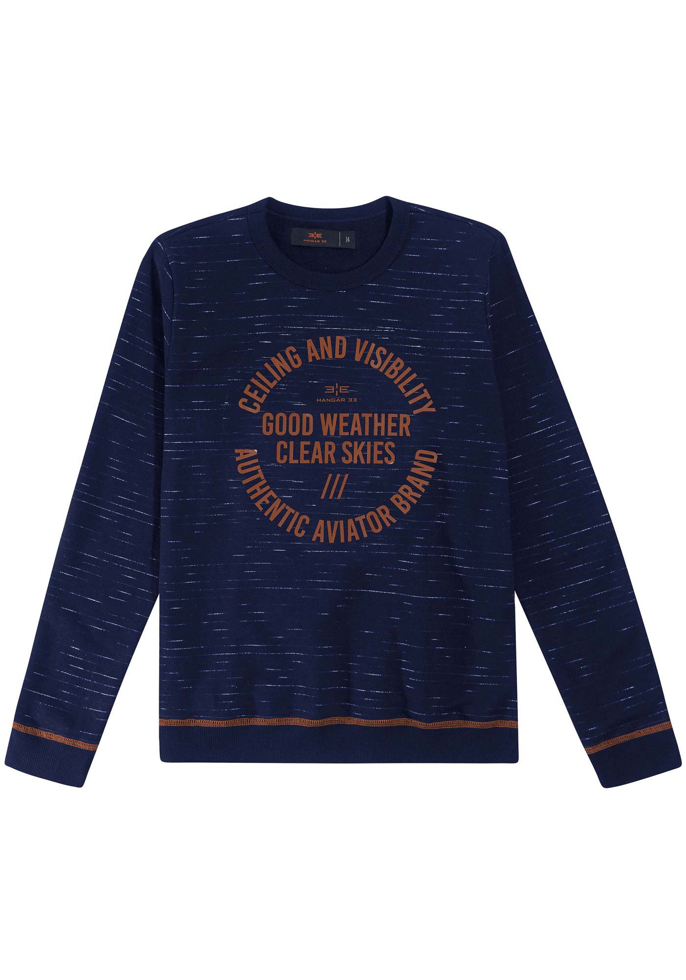 Blus&atilde;o em Moletom Jet Estampado Juvenil, MARINHO ACTION, large.