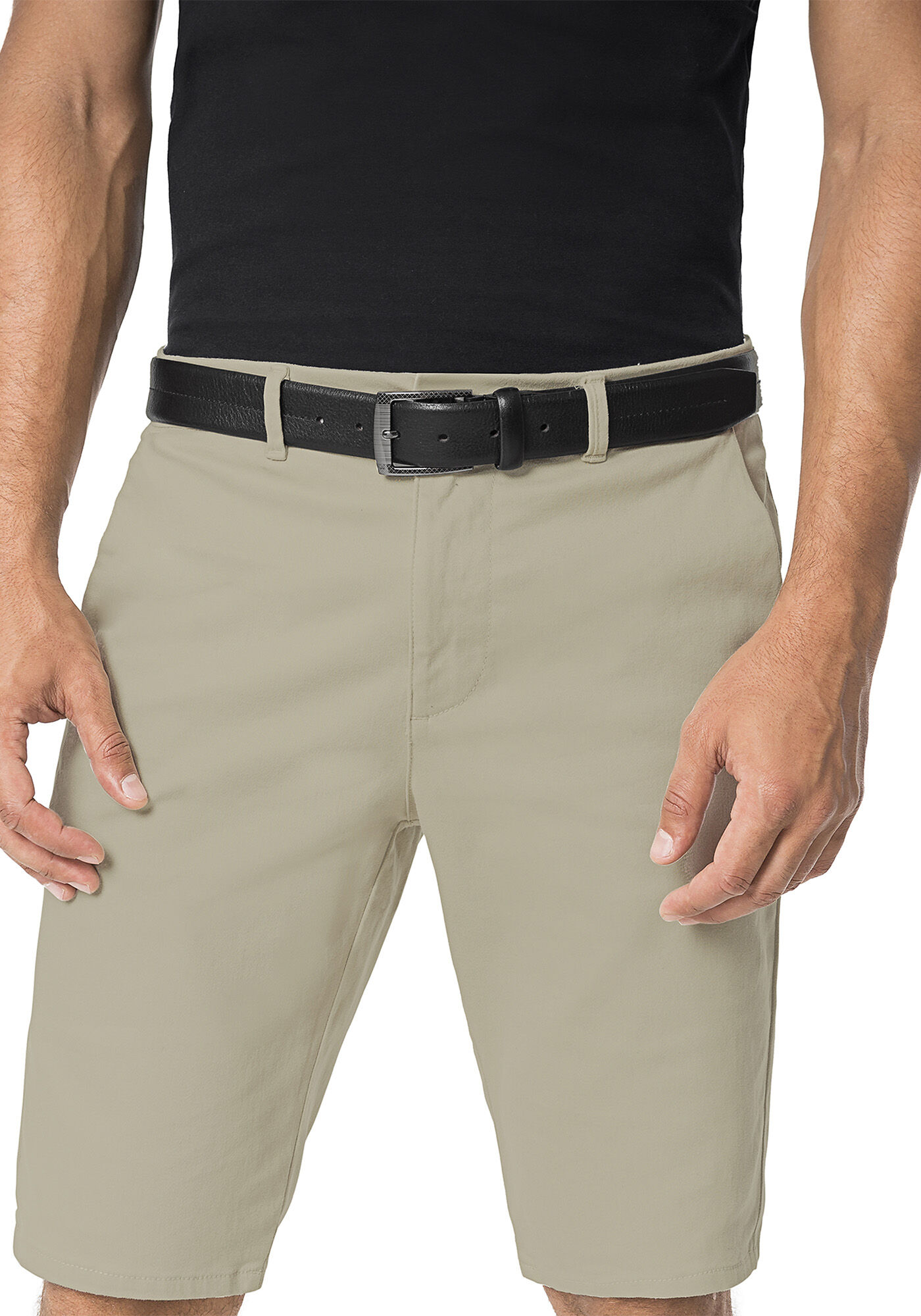 Cinto Cl&aacute;ssico em Couro, PRETO REATIVO, large.