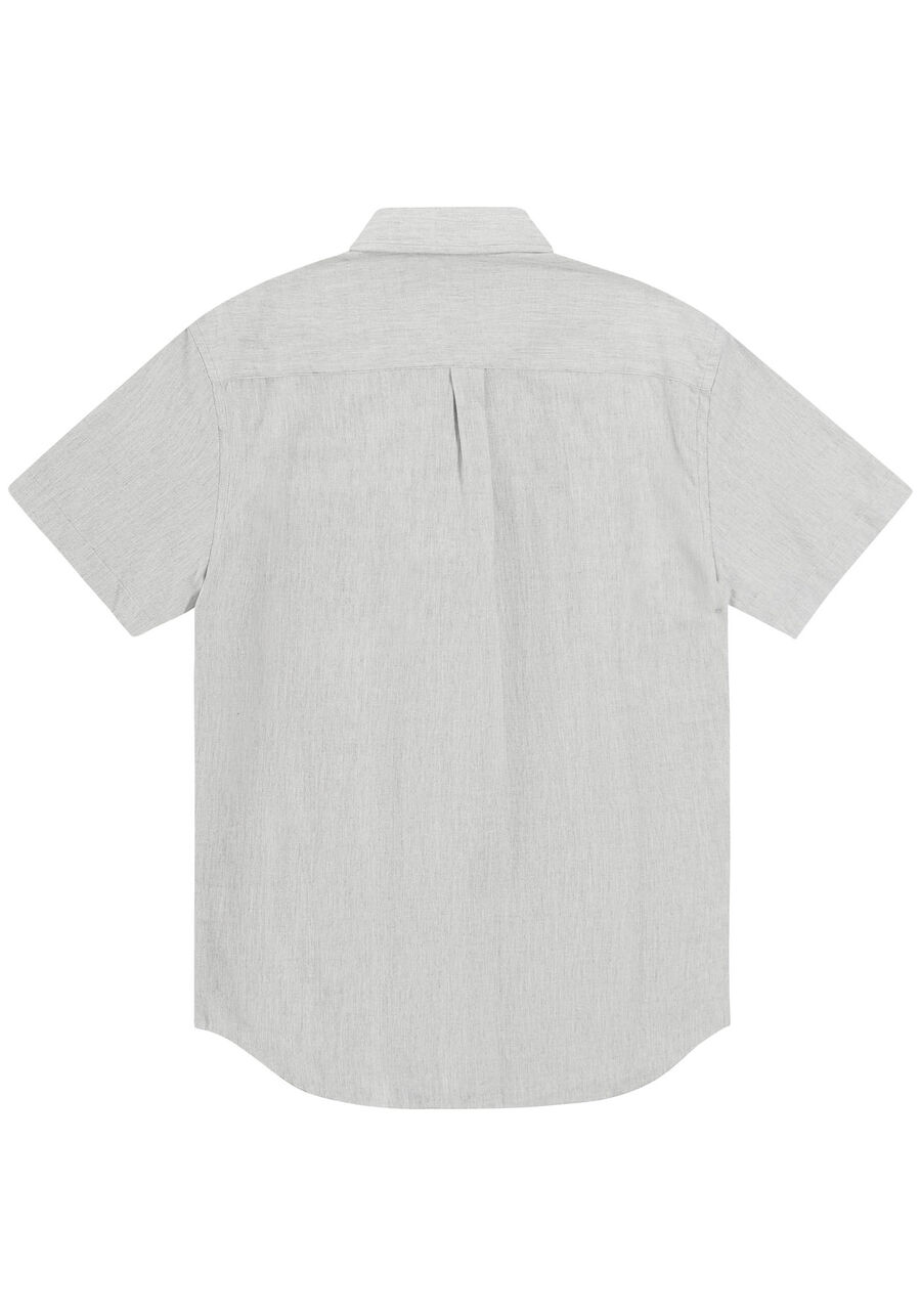 Camisa Manga Curta Masculina Comfort com Bolso, CINZA DOVE, large.