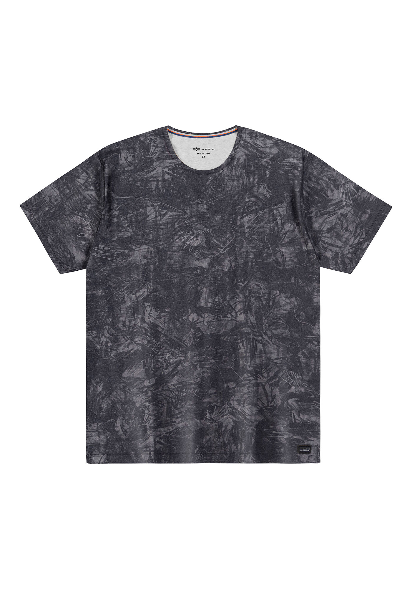 Camiseta Estampada em Malha Big e Tall, CINZA CYBER, large.