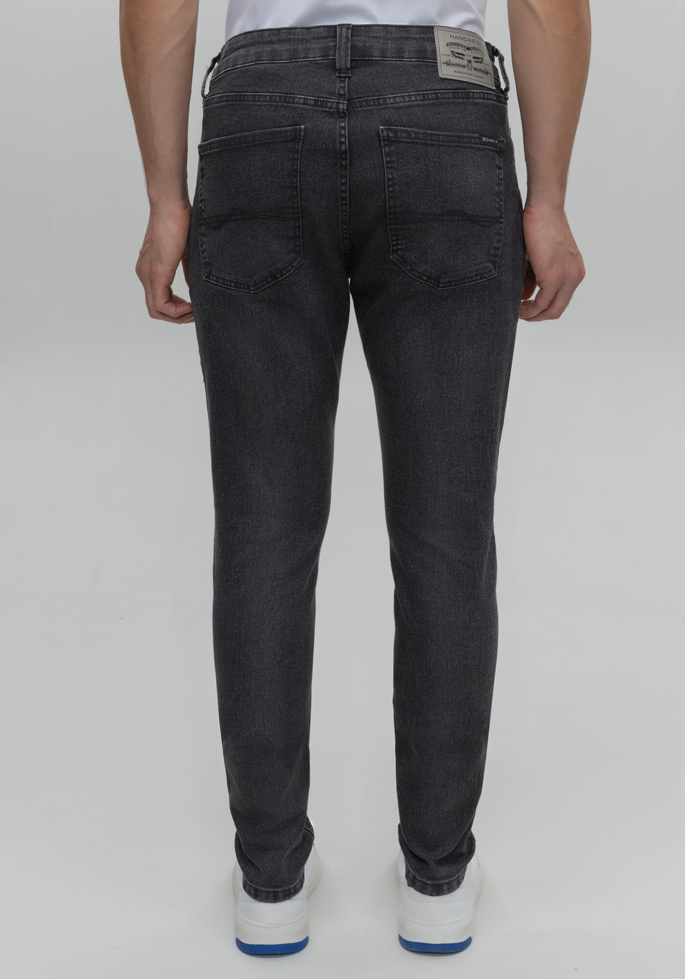 Cal&ccedil;a Skinny Turboh&eacute;lice Em Jeans Com Elastano, PRETO REATIVO, large.