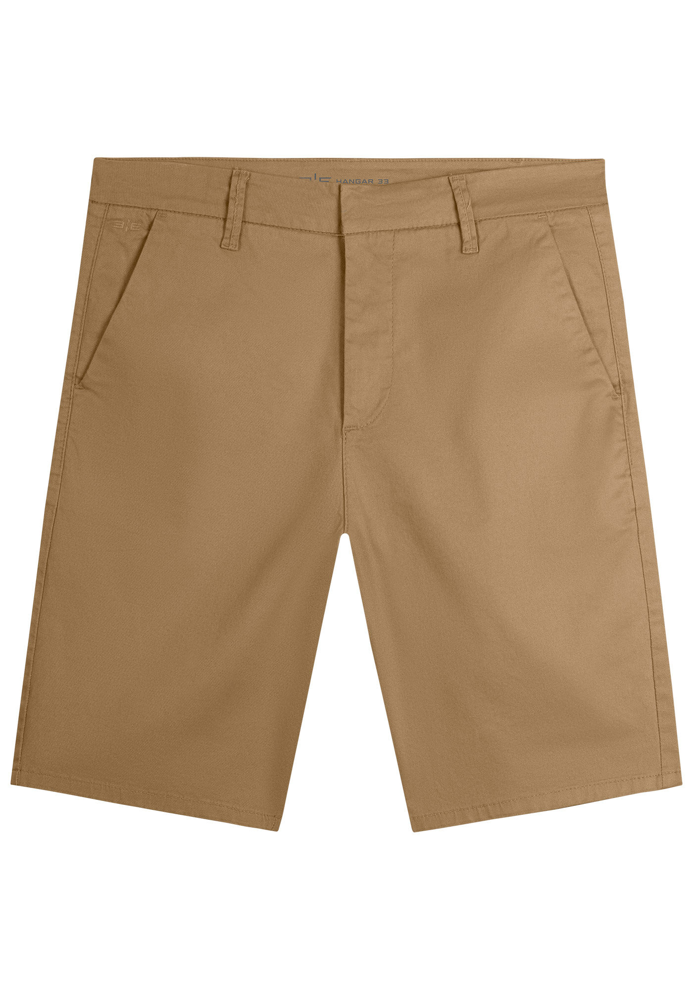 Bermuda Jogger Chino Masculina Em Sarja Amaciada, CAQUI RAIZ, large.