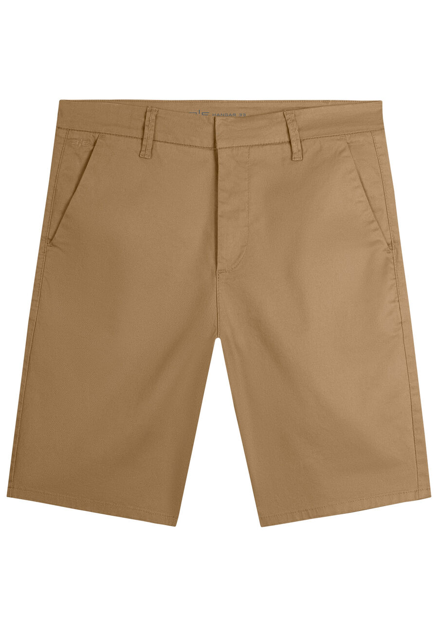 Bermuda Jogger Chino Masculina Em Sarja Amaciada, CAQUI RAIZ. Bermuda Jogger Chino Masculina Em Sarja Amaciada, CAQUI RAIZ, large.