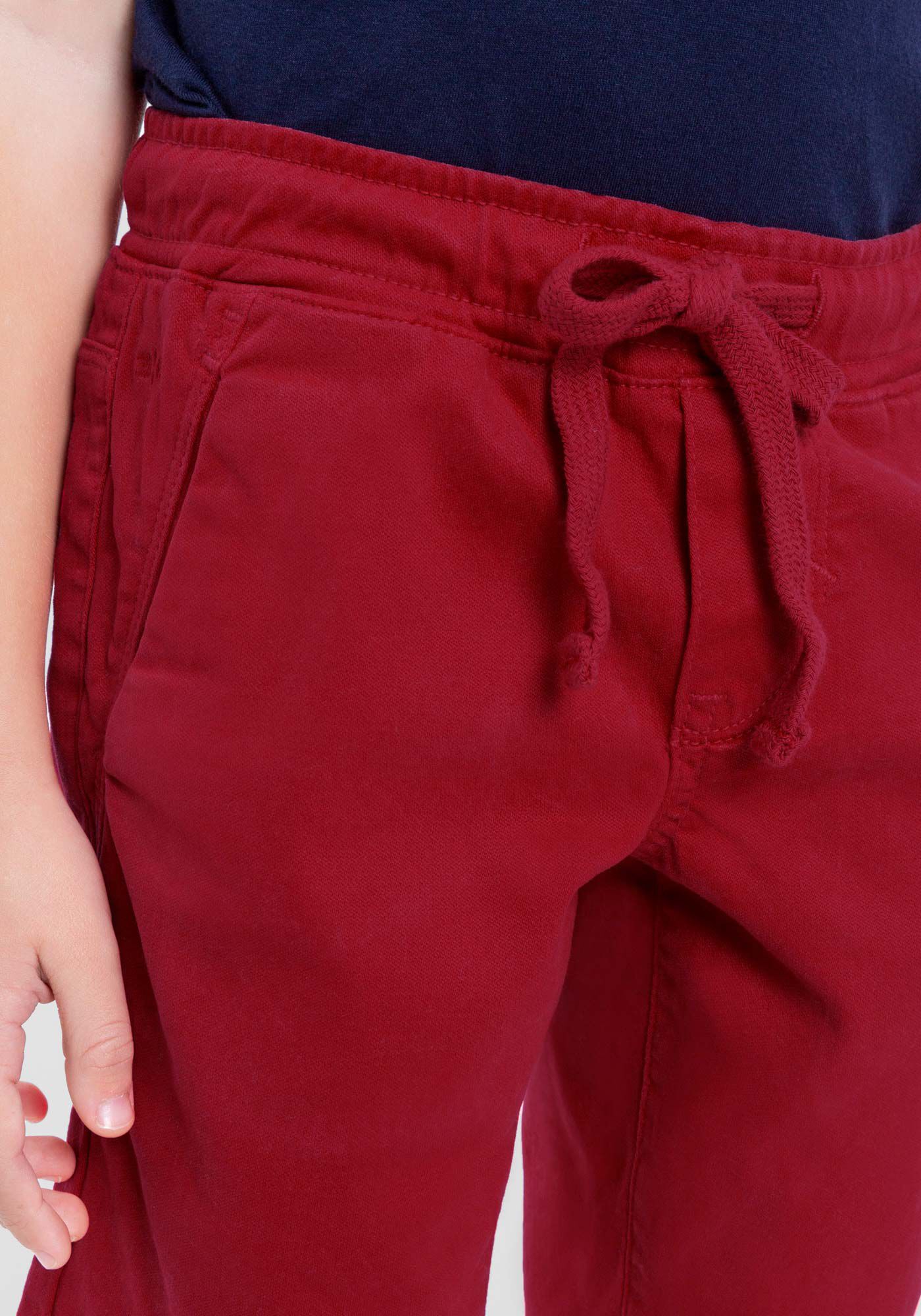 Bermuda Jogging em Sarja Infantil, VERMELHO SKETCH, large.