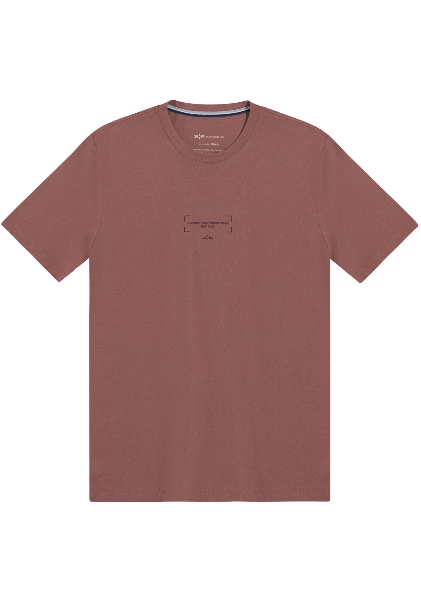 Camiseta Masculina em Malha Pima com Detalhe, BORDO BATAVO, large.