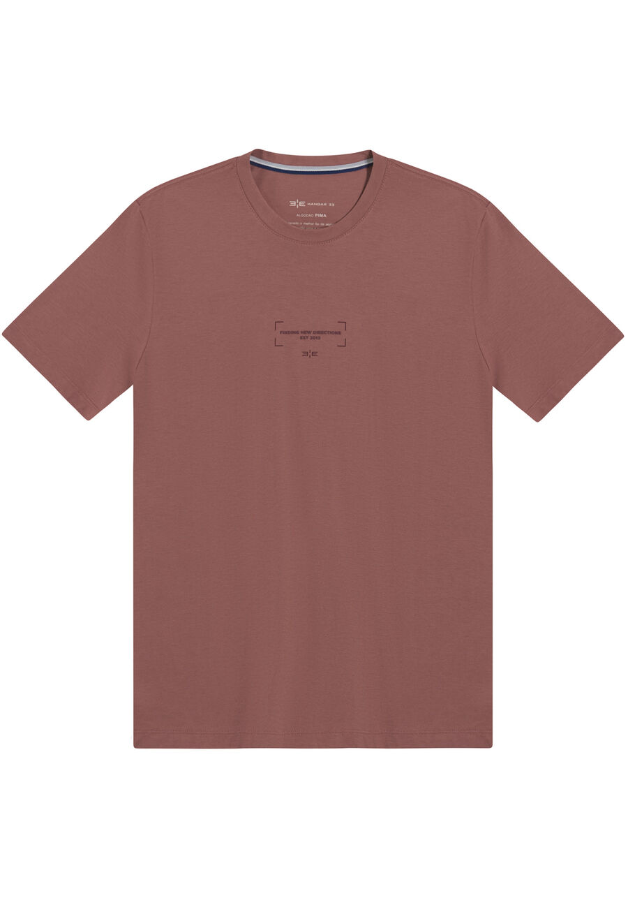 Camiseta Masculina em Malha Pima com Detalhe, BORDO BATAVO. Camiseta Masculina em Malha Pima com Detalhe, BORDO BATAVO, large.