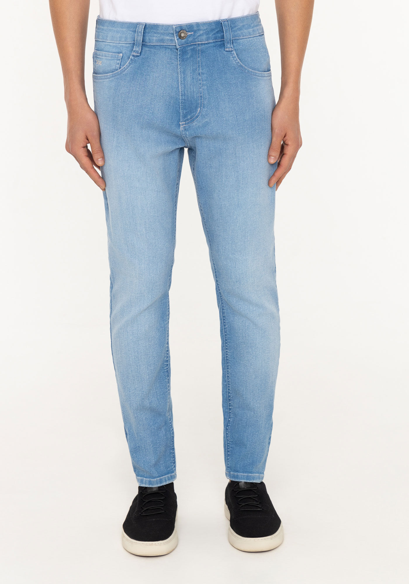 Cal&ccedil;a Jeans Skinny Turboh&eacute;lice Masculina Com Bolsos, JEANS, large.