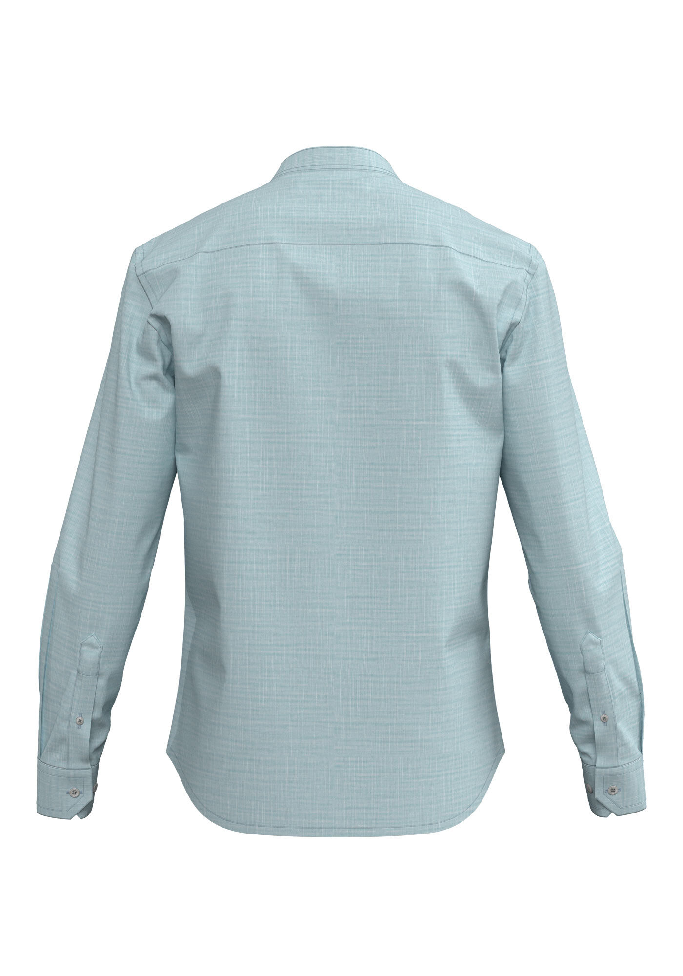 Camisa Slim Fit Com Gola Padre E Mangas Longas, AZUL BORA BORA, large.