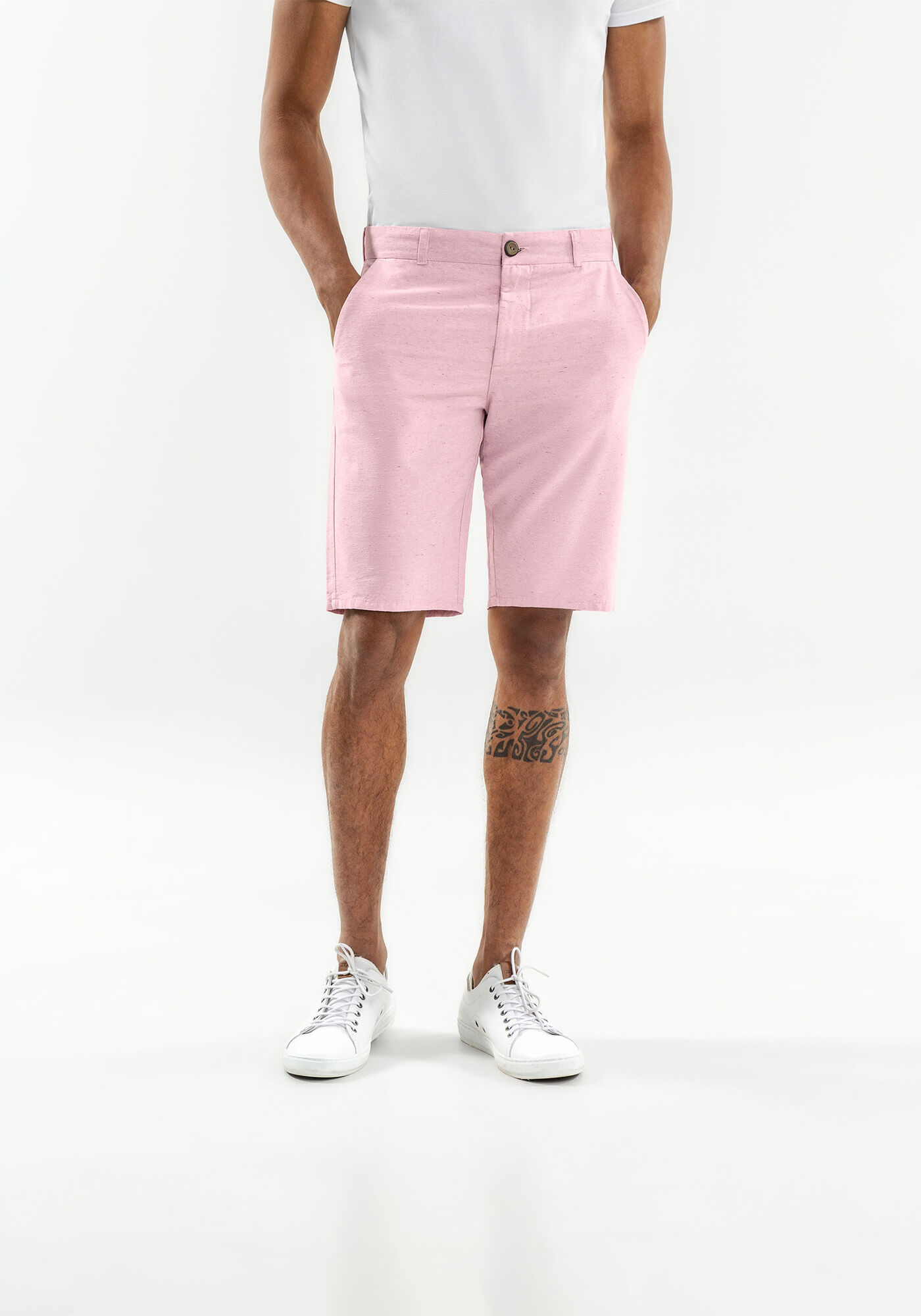 Bermuda Chino masculina  Fibra Recicl&aacute;vel, ROSA SUMMER, large.