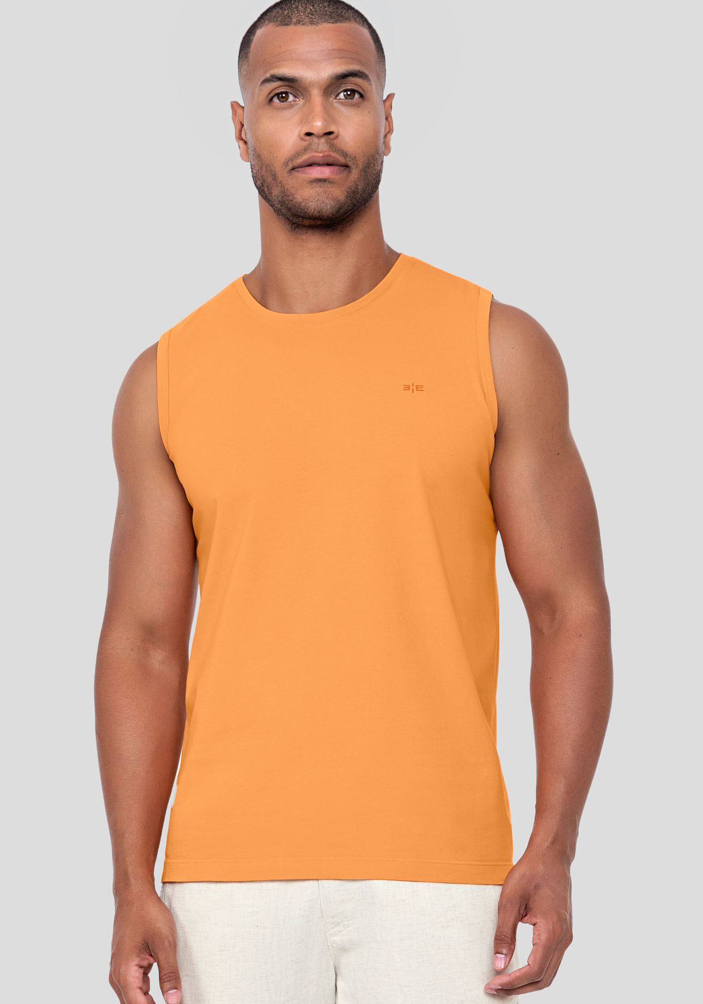 Regata Masculina em Malha B&aacute;sica, SALMAO CITY, large.