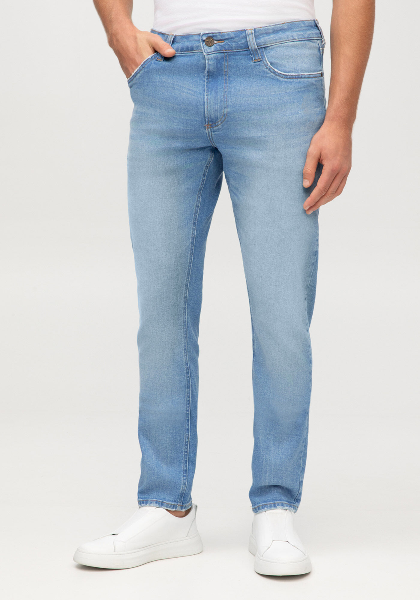 Cal&ccedil;a Jeans Slim Masculina Estonada, JEANS, large.