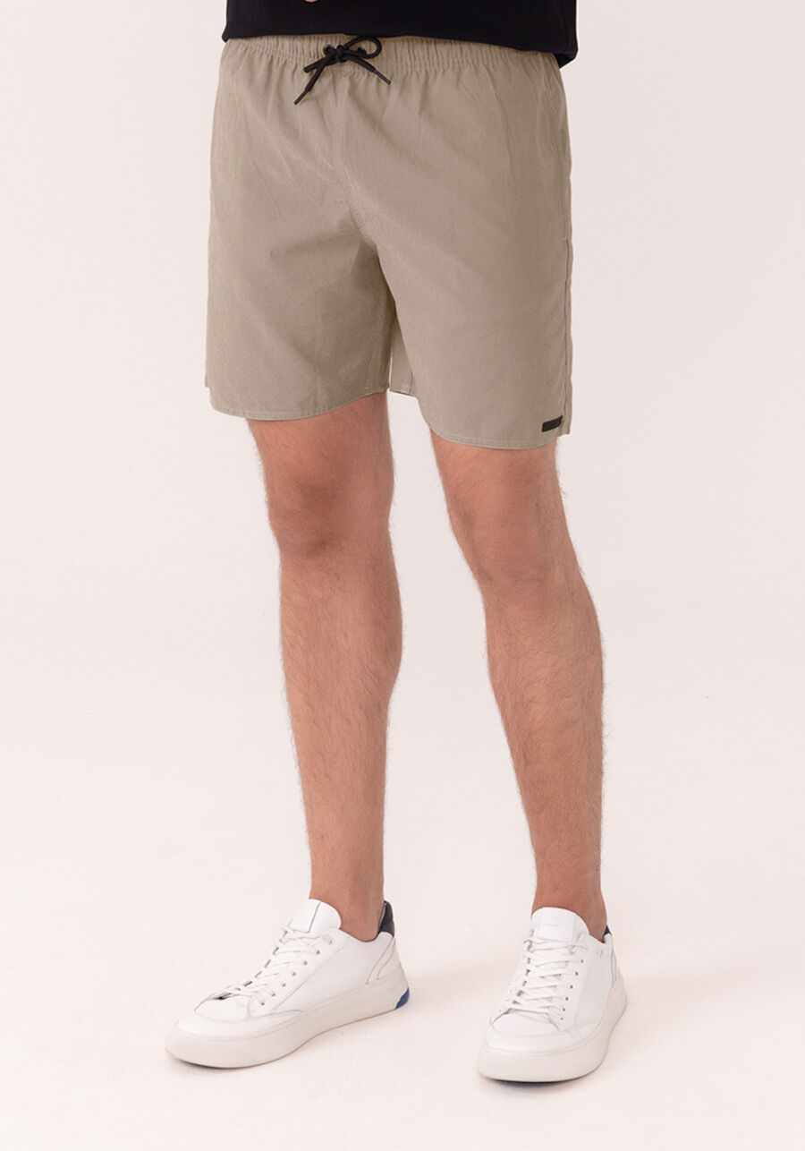 Shorts Com Cós Elástico E Bolsos, BEGE FUSION. Shorts Com Cós Elástico E Bolsos, BEGE FUSION, large.