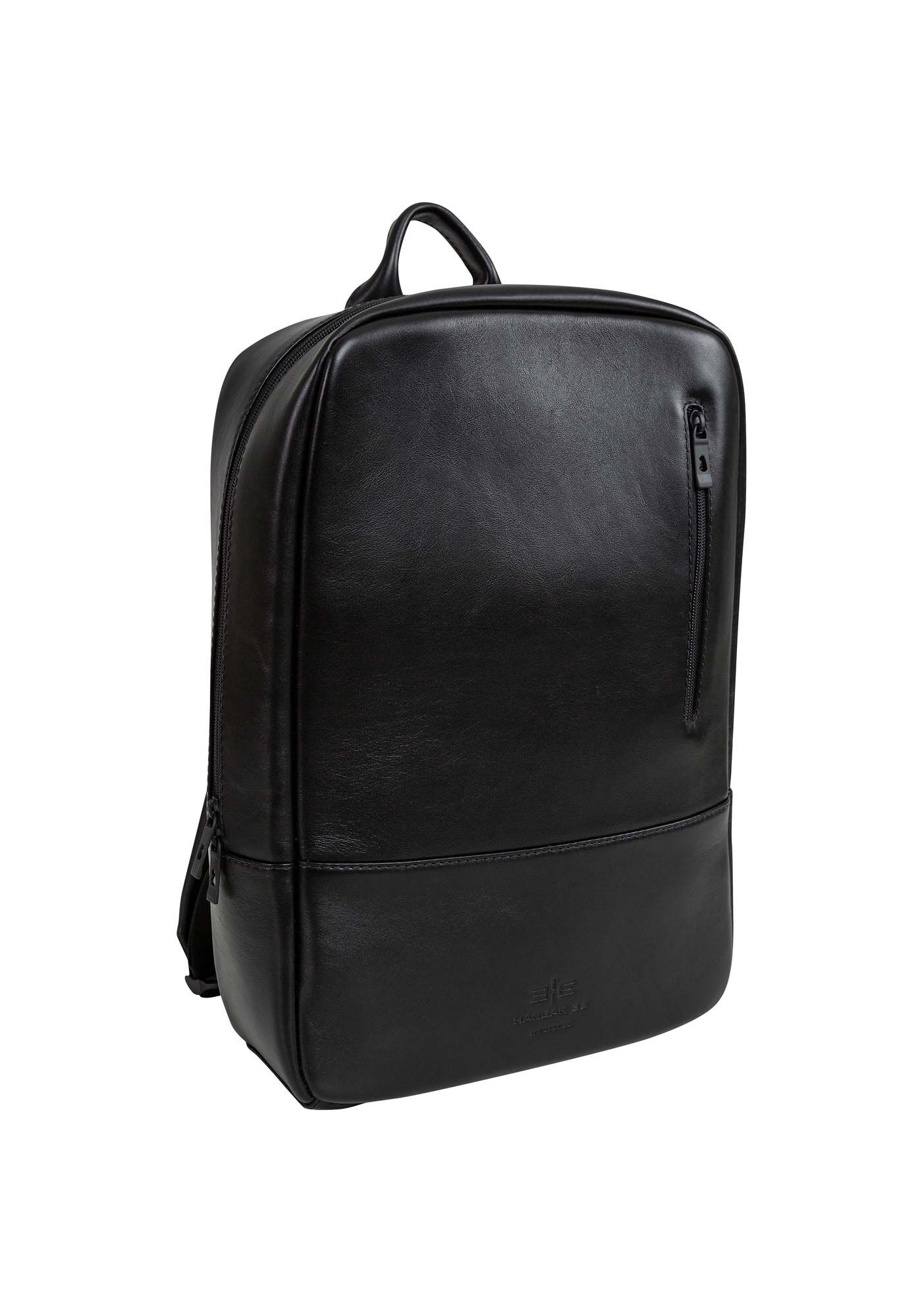Mochila Masculina em Couro, PRETO REATIVO, large.