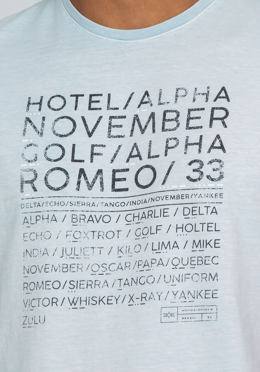 Camiseta em Malha Estampada Tal Pai Tal Filho, AZUL BRIGHT, large.