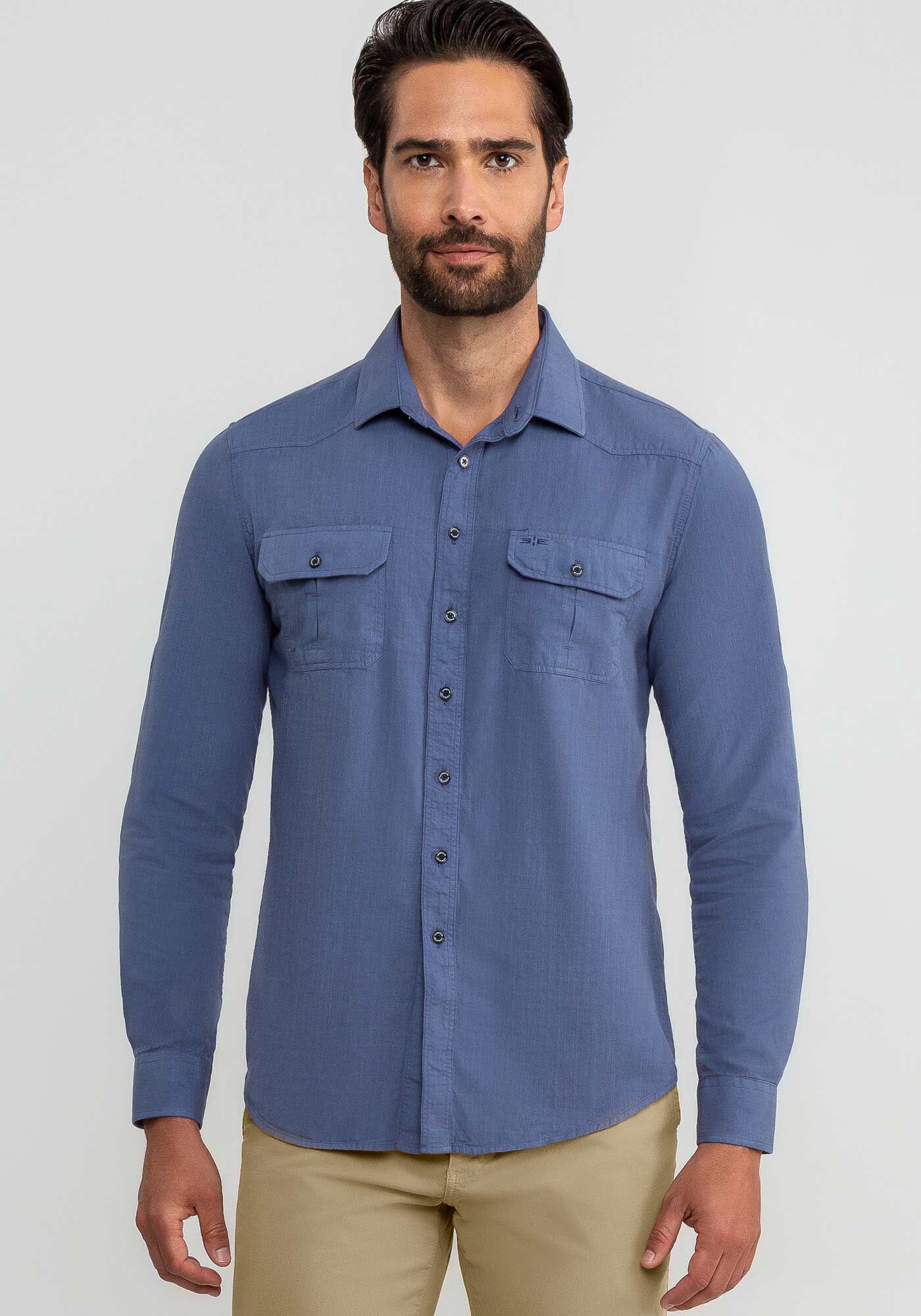Camisa manga longa sale com calça jeans