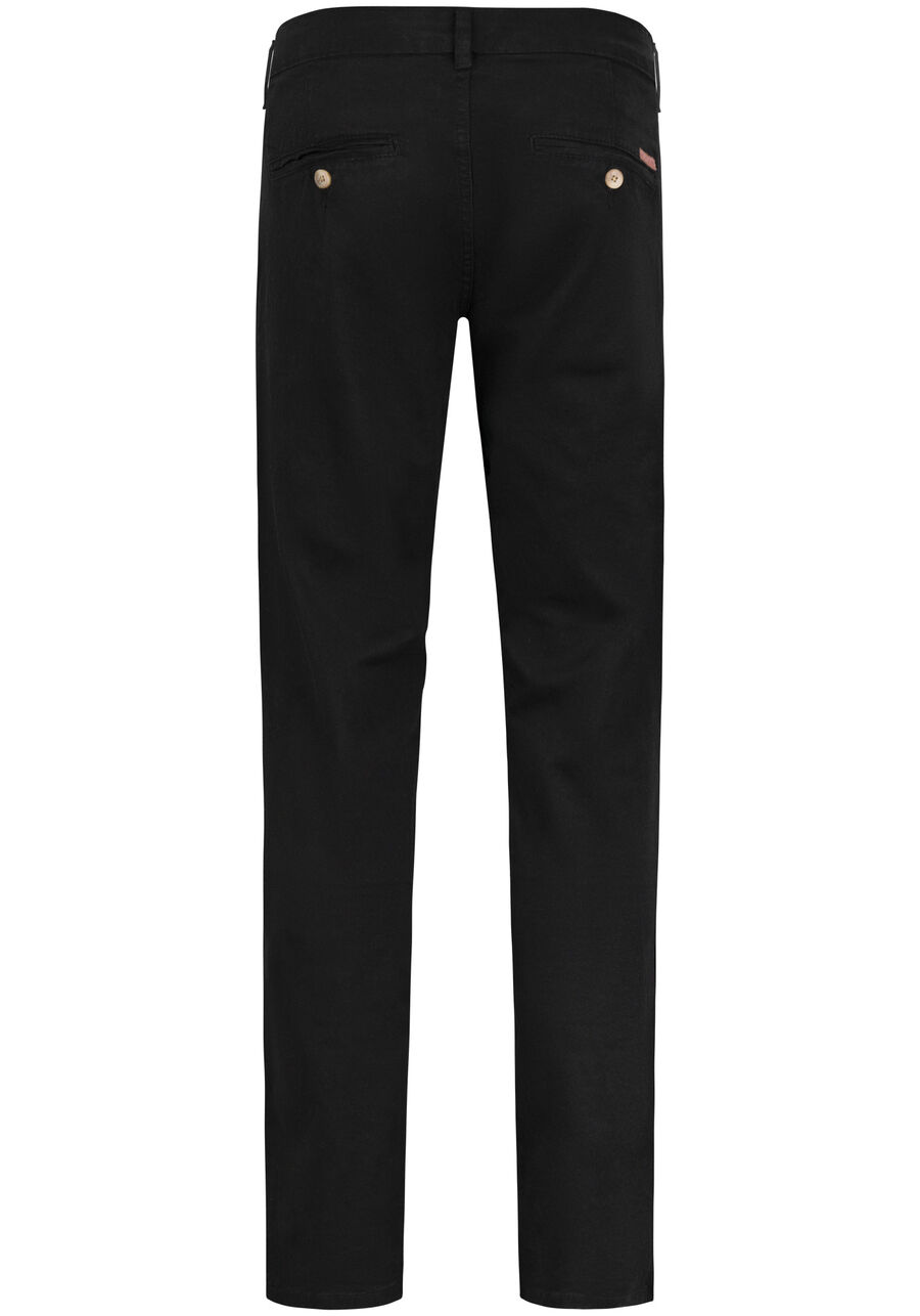 Calça Reta Radial Em Sarja De Alfaiataria Com Elastano, PRETO REATIVO. Calça Reta Radial Em Sarja De Alfaiataria Com Elastano, PRETO REATIVO, large.