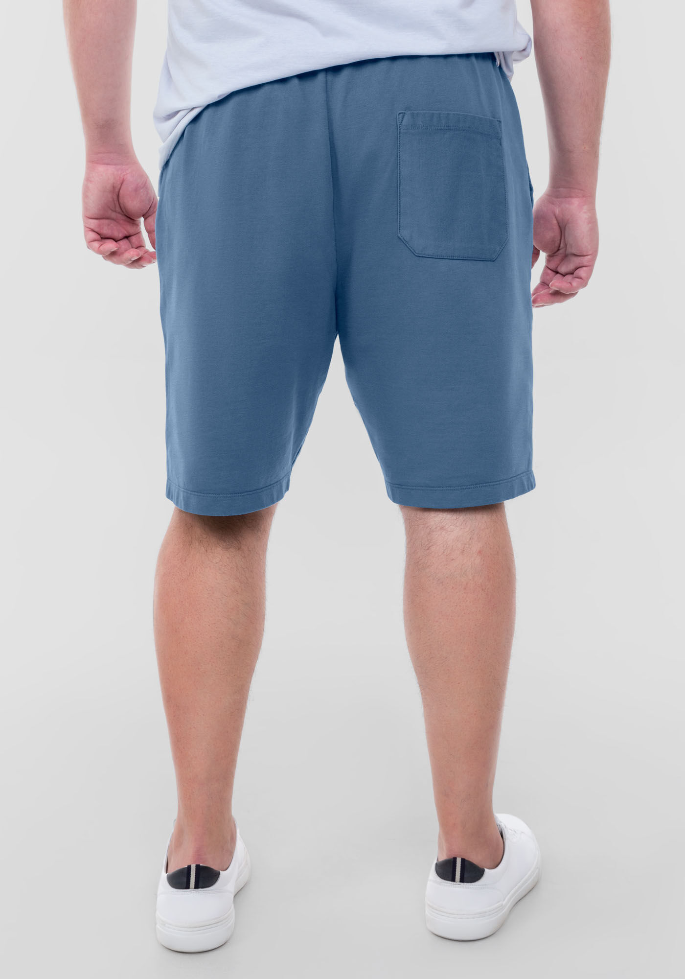 Bermuda Masculina em Moletom Big & Tall, AZUL SEED, large.