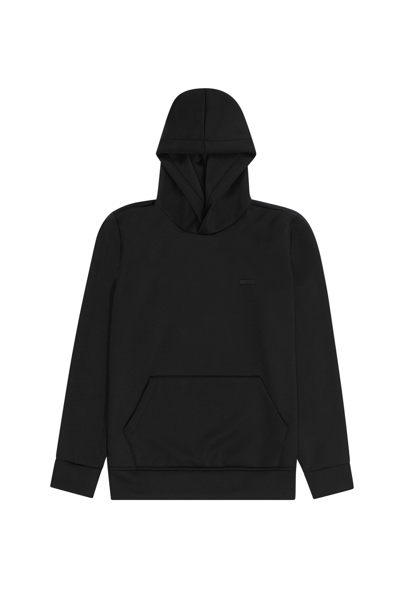 Blus&atilde;o Masculino em Malha Splash com Capuz, PRETO REATIVO, large.