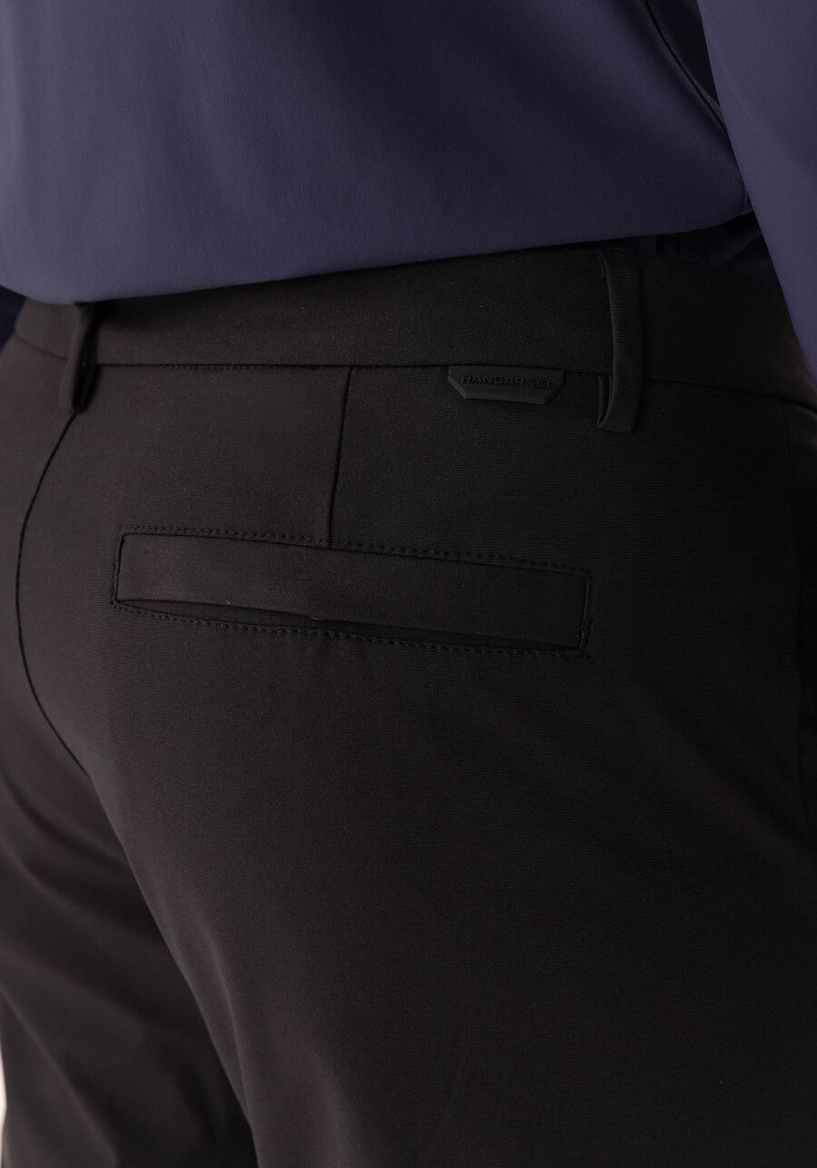 Calça Com Bolsos E Passantes No Cós, PRETO REATIVO. Calça Com Bolsos E Passantes No Cós, PRETO REATIVO, large.