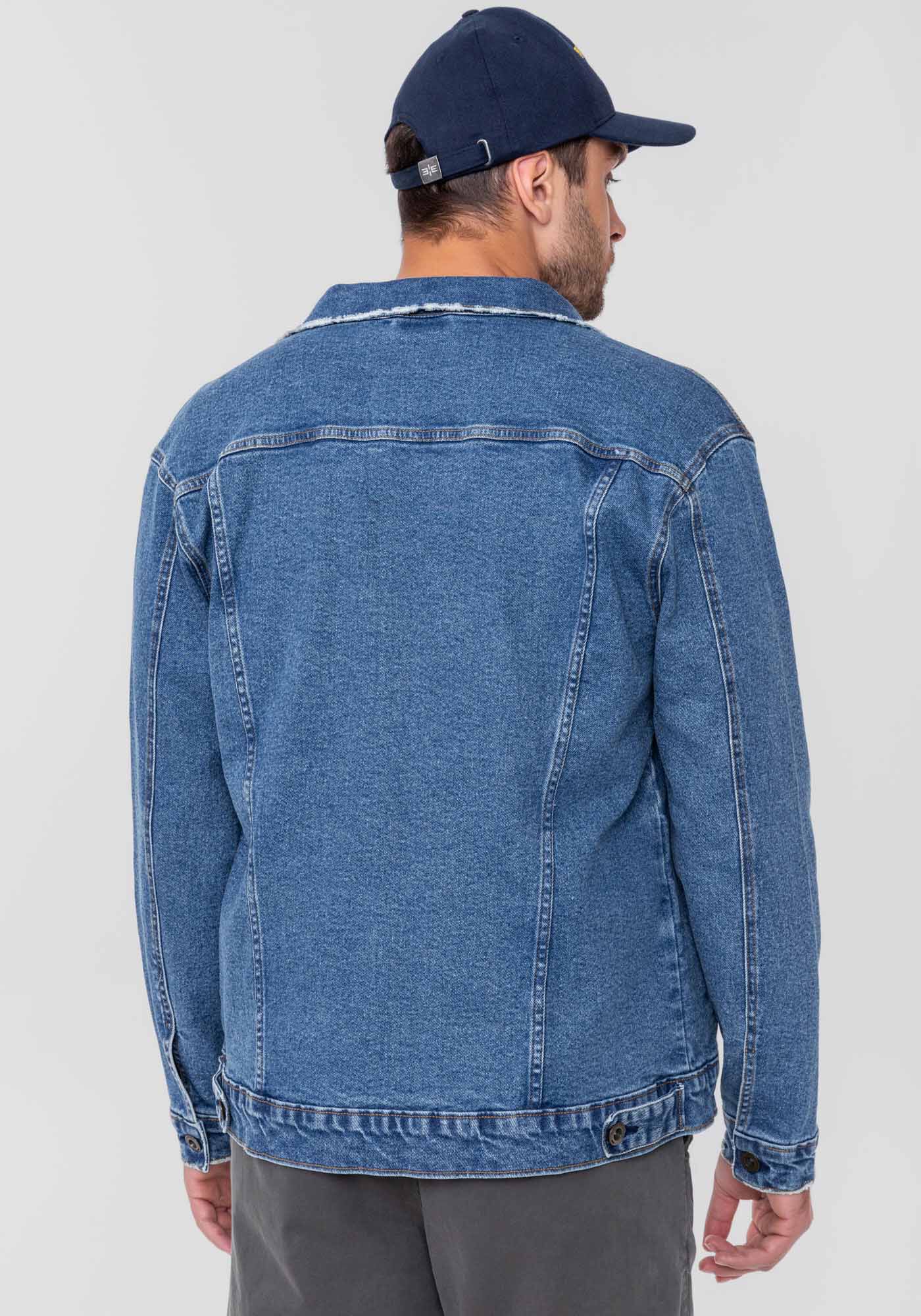 Jaqueta Jeans Masculina com Bolso Interno Hangar 33