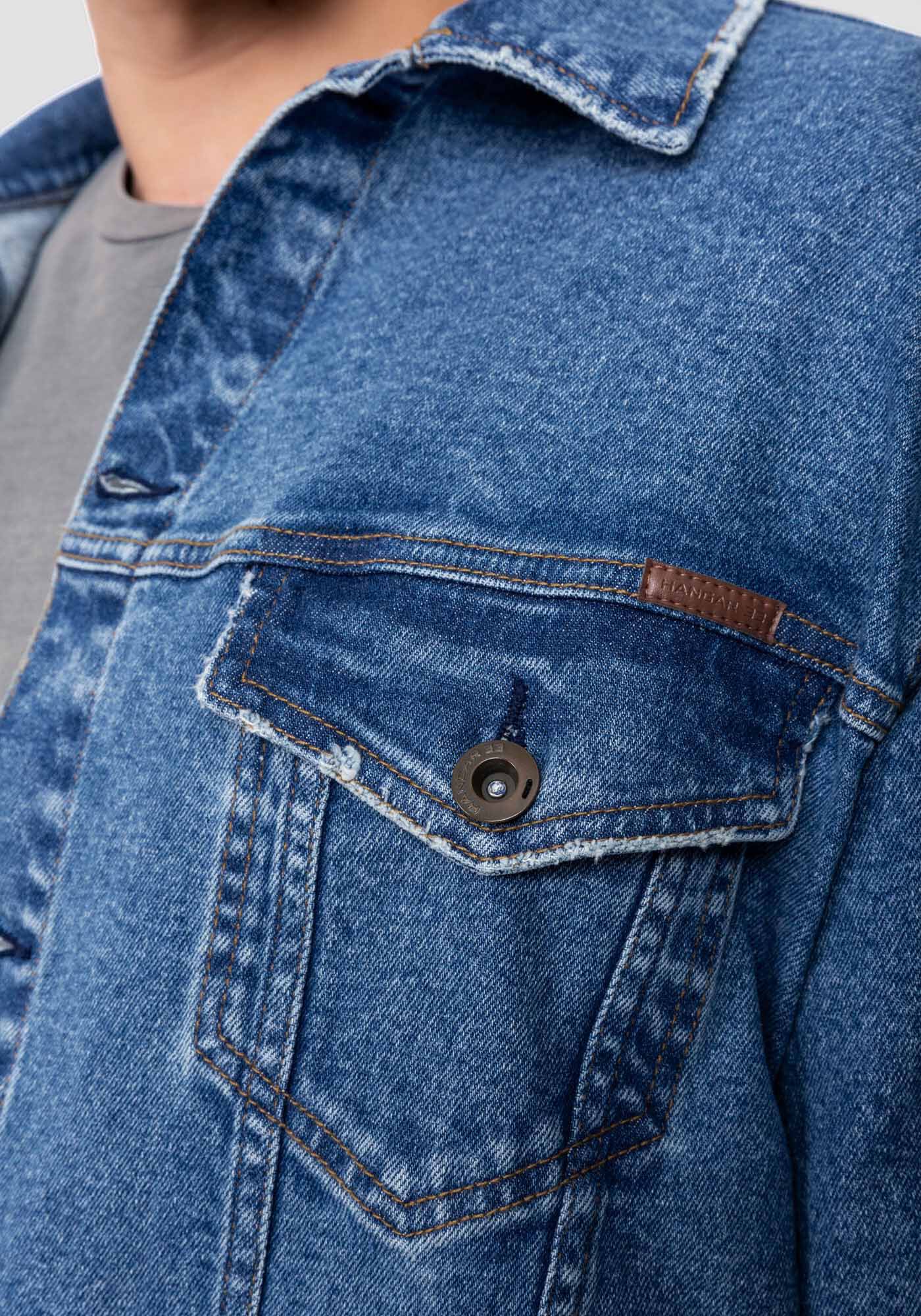 Jaqueta Jeans Masculina com Bolso Interno Hangar 33