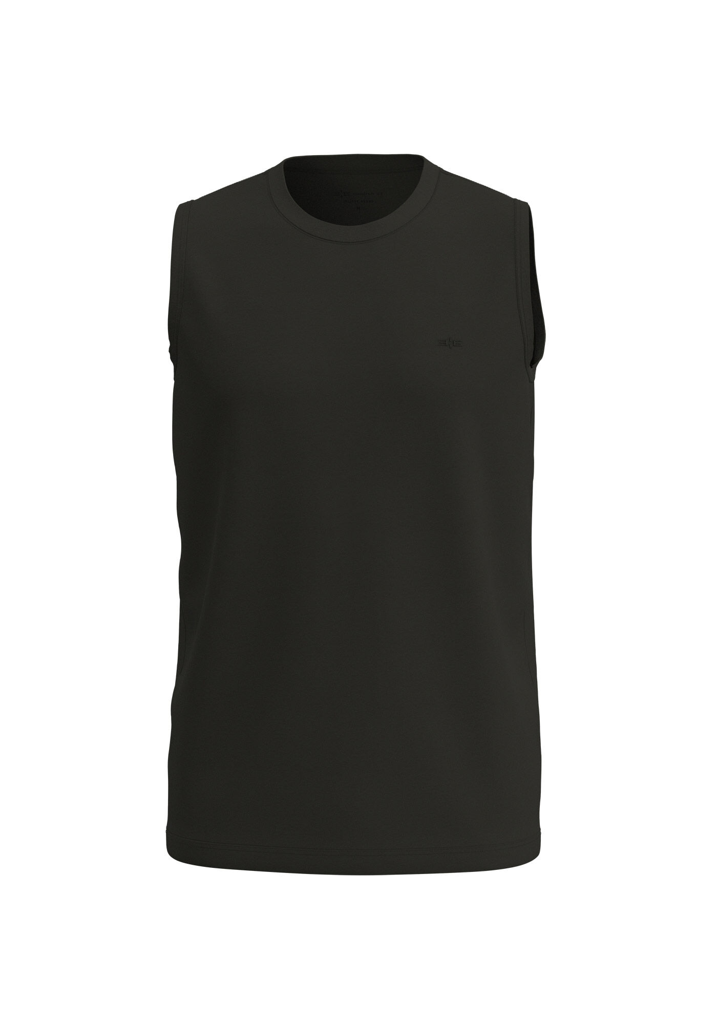 Regata Colors Em Meia Malha De Algod&atilde;o Respons&aacute;vel, PRETO REATIVO, large.