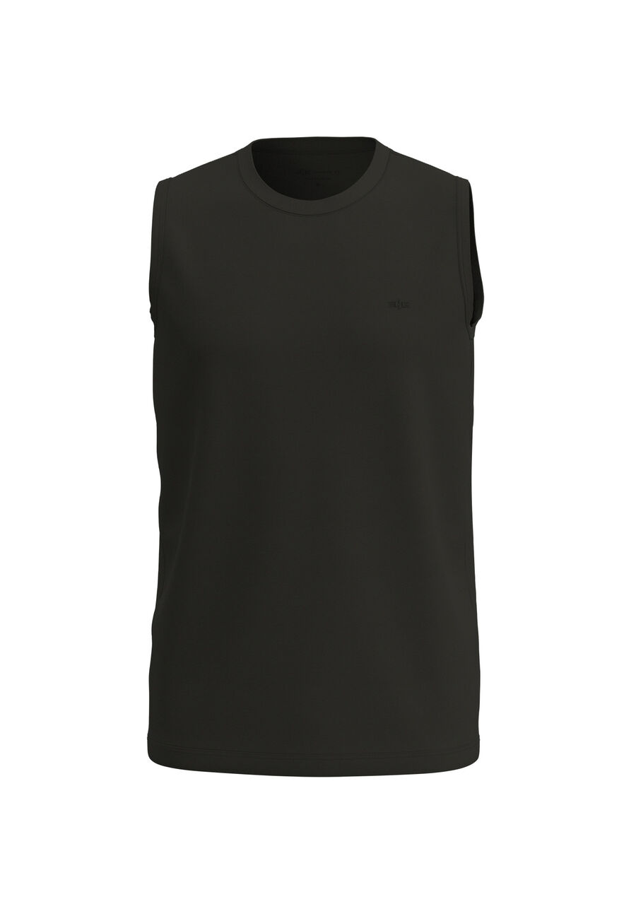 Regata Colors Em Meia Malha De Algodão Responsável, PRETO REATIVO. Regata Colors Em Meia Malha De Algodão Responsável, PRETO REATIVO, large.