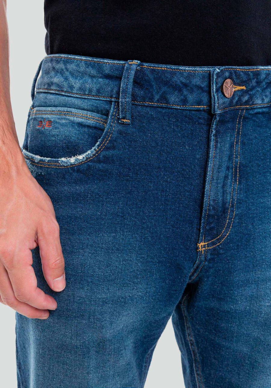 Calça Jeans Masculina Skinny com Elasticidade, JEANS, large.