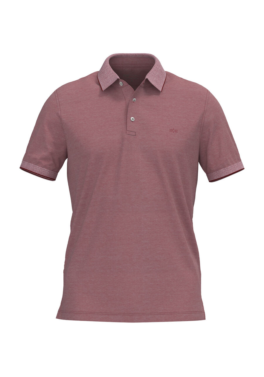Camisa Polo De Mangas Curtas Com Botões Em Malha Piquet, ROSA ASTRO. Camisa Polo De Mangas Curtas Com Botões Em Malha Piquet, ROSA ASTRO, large.