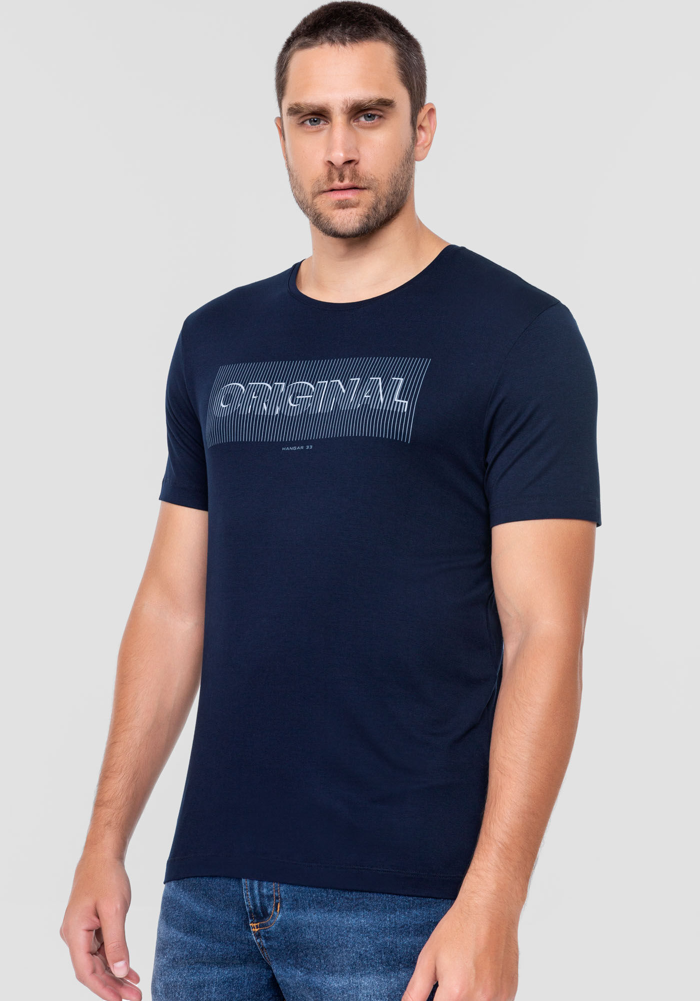 Camiseta Masculina em Malha Viscose Estampada, MARINHO ACTION, large.