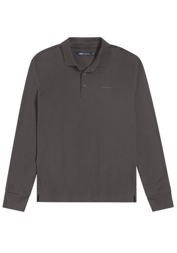 Camisa Polo masculina em malha, MARROM MEDITERRANEO. Camisa Polo masculina em malha, MARROM MEDITERRANEO, large.